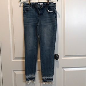 Cropped boho jeans
